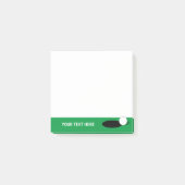 Aangepast blok kleverige noten voor golfspeler post-it® notes (Voorkant)