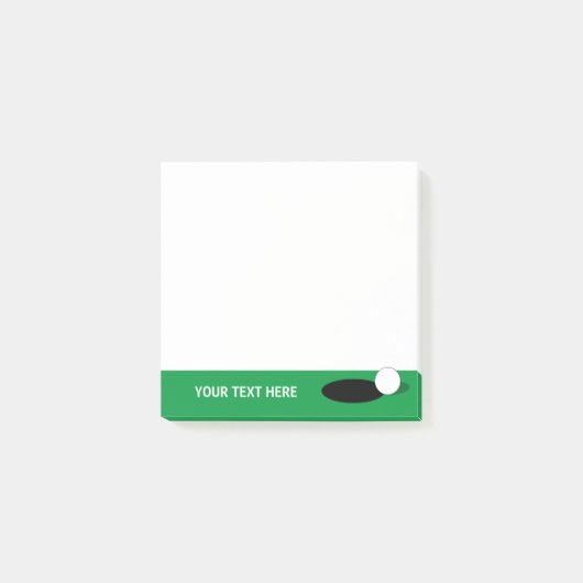 Aangepast blok kleverige noten voor golfspeler post-it® notes (Voorkant)