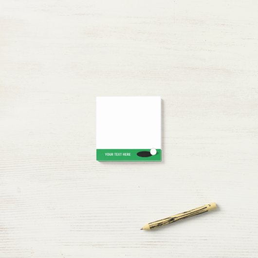 Aangepast blok kleverige noten voor golfspeler post-it® notes (Op bureau)