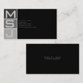 Aangepast blokMonogram Visitekaartje (Voorkant / Achterkant)