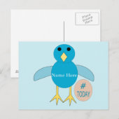 Aangepast Blue Birthday Boy Chick Briefkaart (Voorkant / Achterkant)