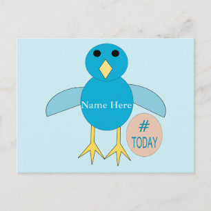 Aangepast Blue Birthday Boy Chick Briefkaart