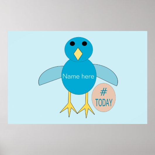 Aangepast Blue Birthday Boy Chick Poster (Voorkant)
