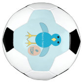 Aangepast Blue Birthday Boy Chick Voetbal (Gedraaid)