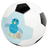 Aangepast Blue Birthday Boy Chick Voetbal (Drie kwart)
