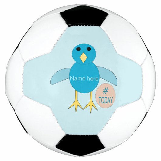 Aangepast Blue Birthday Boy Chick Voetbal (Voorkant)