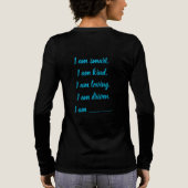 Aangepast BLUE I Am Tri-Blend T-shirt (Achterkant)