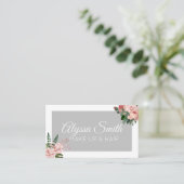 Aangepast Blush Pink Floral Bouquet Visitekaartje (Staand voorkant)