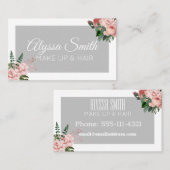 Aangepast Blush Pink Floral Bouquet Visitekaartje (Voorkant / Achterkant)