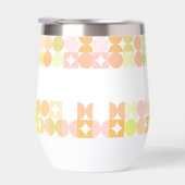 Aangepast Blush Pink Oranje Lime Green Art Pattern (Rechts)