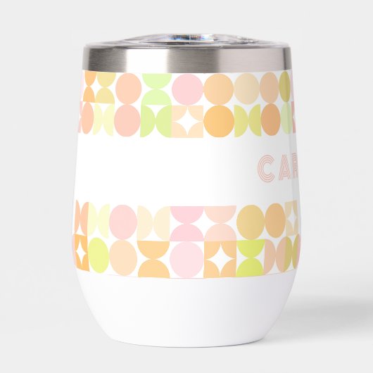 Aangepast Blush Pink Oranje Lime Green Art Pattern (Voorkant)
