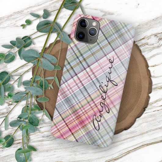 Aangepast Blush roze blauwe mint groen geplakt pat Case-Mate iPhone Case