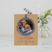 Aangepast Blush Roze Blauwgroen blauw Roos Gold Folie Feestdagen Briefkaart (Staand Voorkant)