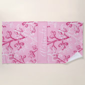 Aangepast bodemroze strandlaken (Voorkant)