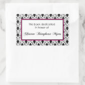 Aangepast boek bord rechthoekige sticker (Tas)