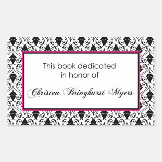 Aangepast boek bord rechthoekige sticker (Voorkant)