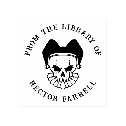 Aangepast boek | Gotische narren schedel Rubberstempel (Afrduk)