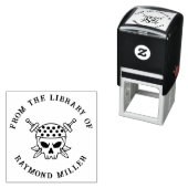 Aangepast boek | Gotische piratenschedel Zelfinktende Stempel (In situ)