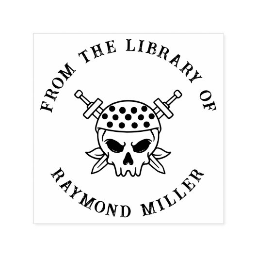 Aangepast boek | Gotische piratenschedel Zelfinktende Stempel (Design)