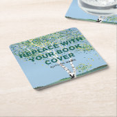 Aangepast boek Hoesje l Schrijver boek lancering p Kartonnen Onderzetters (Schuin)