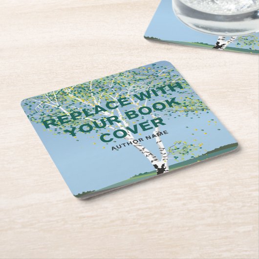 Aangepast boek Hoesje l Schrijver boek lancering p Kartonnen Onderzetters (Schuin)