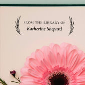 Aangepast boek klassieker "Uit de bibliotheek van" Rubberstempel