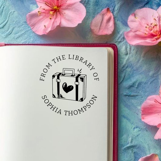Aangepast boek | Liefde voor reisbagage Rubberstempel