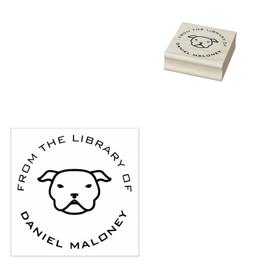 Aangepast boek | pitbull rubberstempel (Gestempeld)