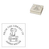 Aangepast boek | Schattigee hond in boeken Rubberstempel (Gestempeld)