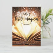 Aangepast Boek Twee Magische 2e Verjaardag Kaart (Staand voorkant)