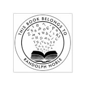 Aangepast boek uit de bibliotheek van brieven rubberstempel (Afrduk)