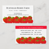 Aangepast Boerderij aardbei Visitekaartje (Voorkant / Achterkant)