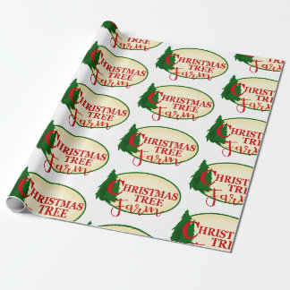 Aangepast Boerderij kerstboom Cadeaupapier