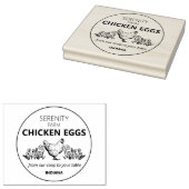 Aangepast Boerderij kippeneieren, kleine bedrijven Rubberstempel (Gestempeld)