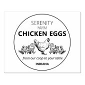 Aangepast Boerderij kippeneieren, kleine bedrijven Rubberstempel (Afrduk)