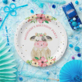 Aangepast Boerderij Koe papier op zaterdag Bord (Feest)