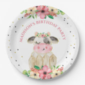 Aangepast Boerderij Koe papier op zaterdag Bord (Voorkant)