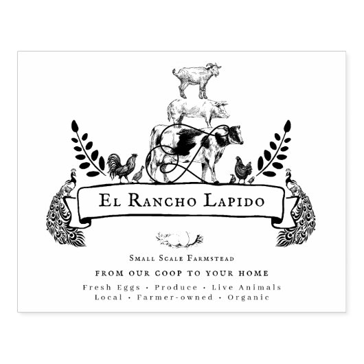 Aangepast Boerderij Stempel (Afrduk)