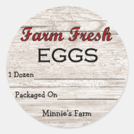 Aangepast Boerderij Sticker verse eieren