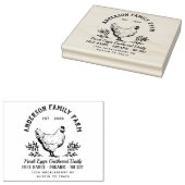 Aangepast Boerderij van de familie verse eieren Ru Rubberstempel (Gestempeld)