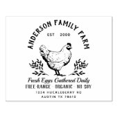 Aangepast Boerderij van de familie verse eieren Ru Rubberstempel (Afrduk)