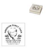Aangepast Boerderij van de familie verse eieren Rubberstempel (Gestempeld)