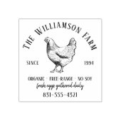 Aangepast Boerderij van de familie Verse eieren Rubberstempel (Afrduk)