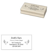 Aangepast Boerderij Verse eieren Kippen Rubberstempel (Gestempeld)