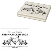 Aangepast Boerderij Verse Eieren, Small Business Rubberstempel (Gestempeld)