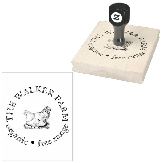 Aangepast Boerderij Zakelijke promotie Logo Rubberstempel (Gestempeld)
