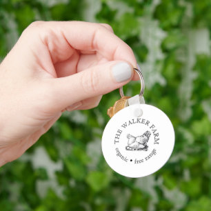 Aangepast Boerderij Zakelijke promotie Logo Sleutelhanger