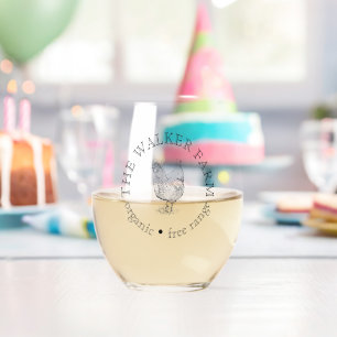 Aangepast Boerderij Zakelijke promotie Logo Wijnglas Zonder Voet