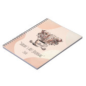 Aangepast Boho Botanisch Koffie Kunst Spiraal Noti Notitieboek (Linkerzijde)