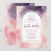 Aangepast Boho Ombre Arch Gender Neutral Baby show Kaart (Voorkant / Achterkant)